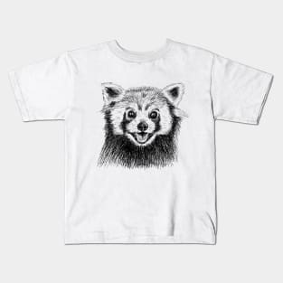 Red Panda Print Kids T-Shirt